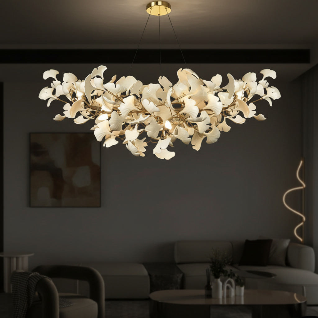 Ginkgo Branch Chandelier - A Glow to Set the Mood