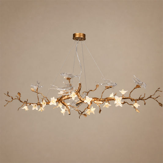 Wren branch chandelier, copper